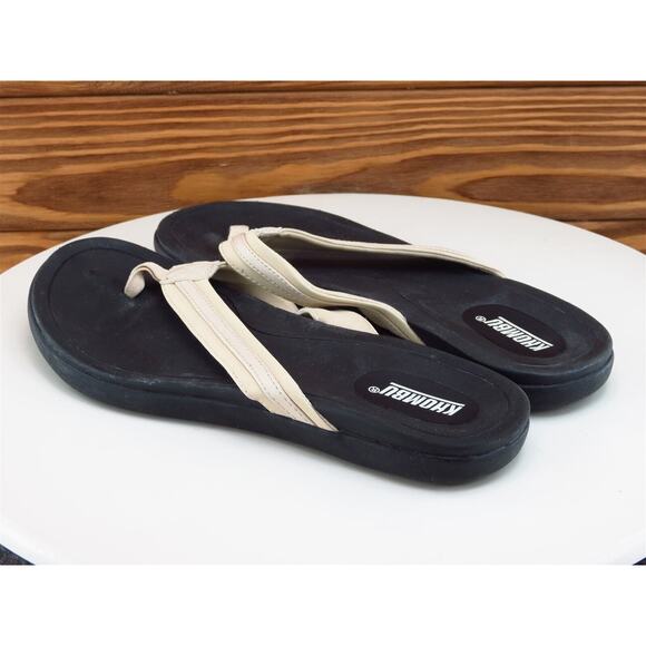 Khombu Size 8 M Women Sandal Flip Flop Beige Synthetic - Picture 8 of 10